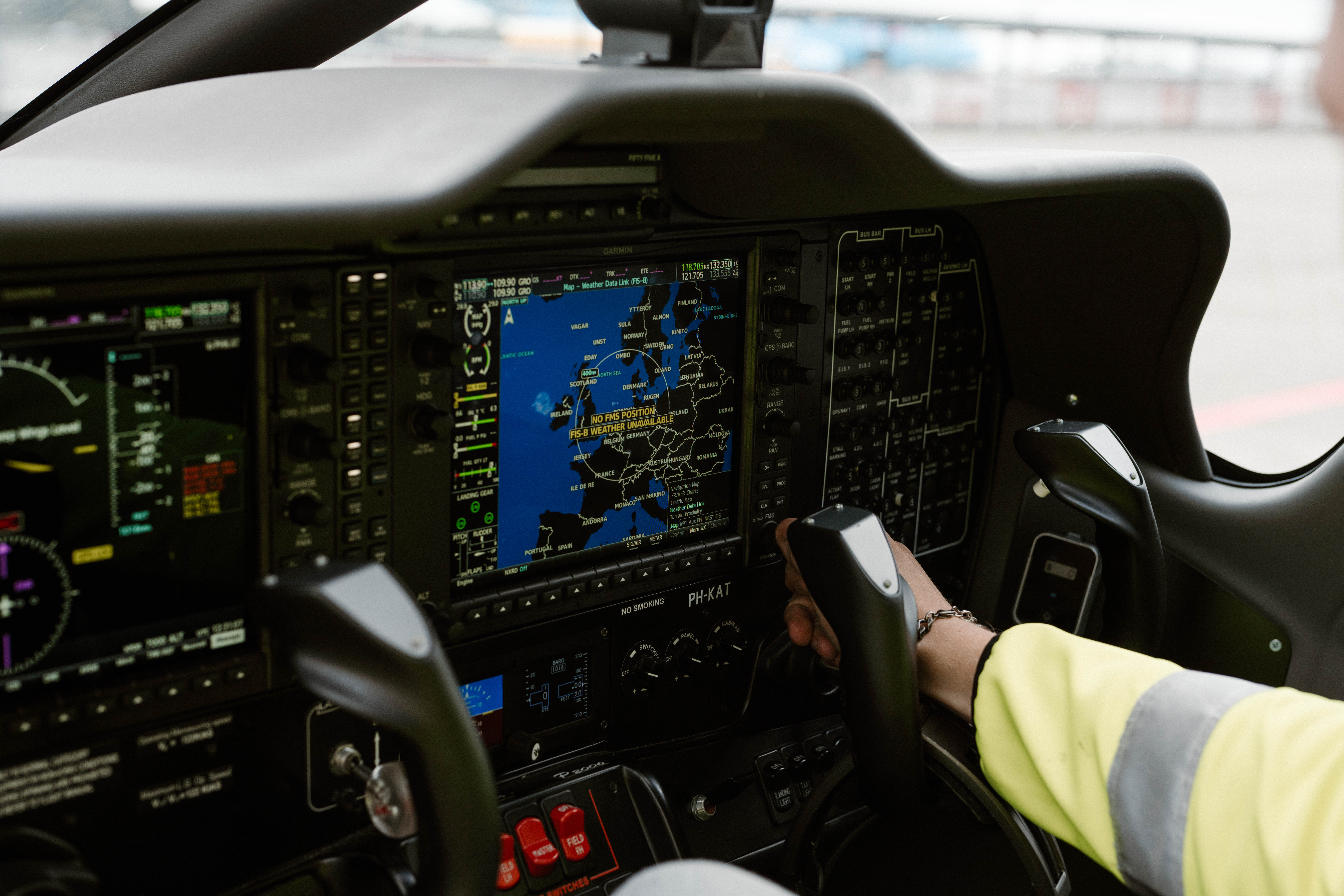 Cockpit instrumentenpaneel Kavel 10 vliegtuig