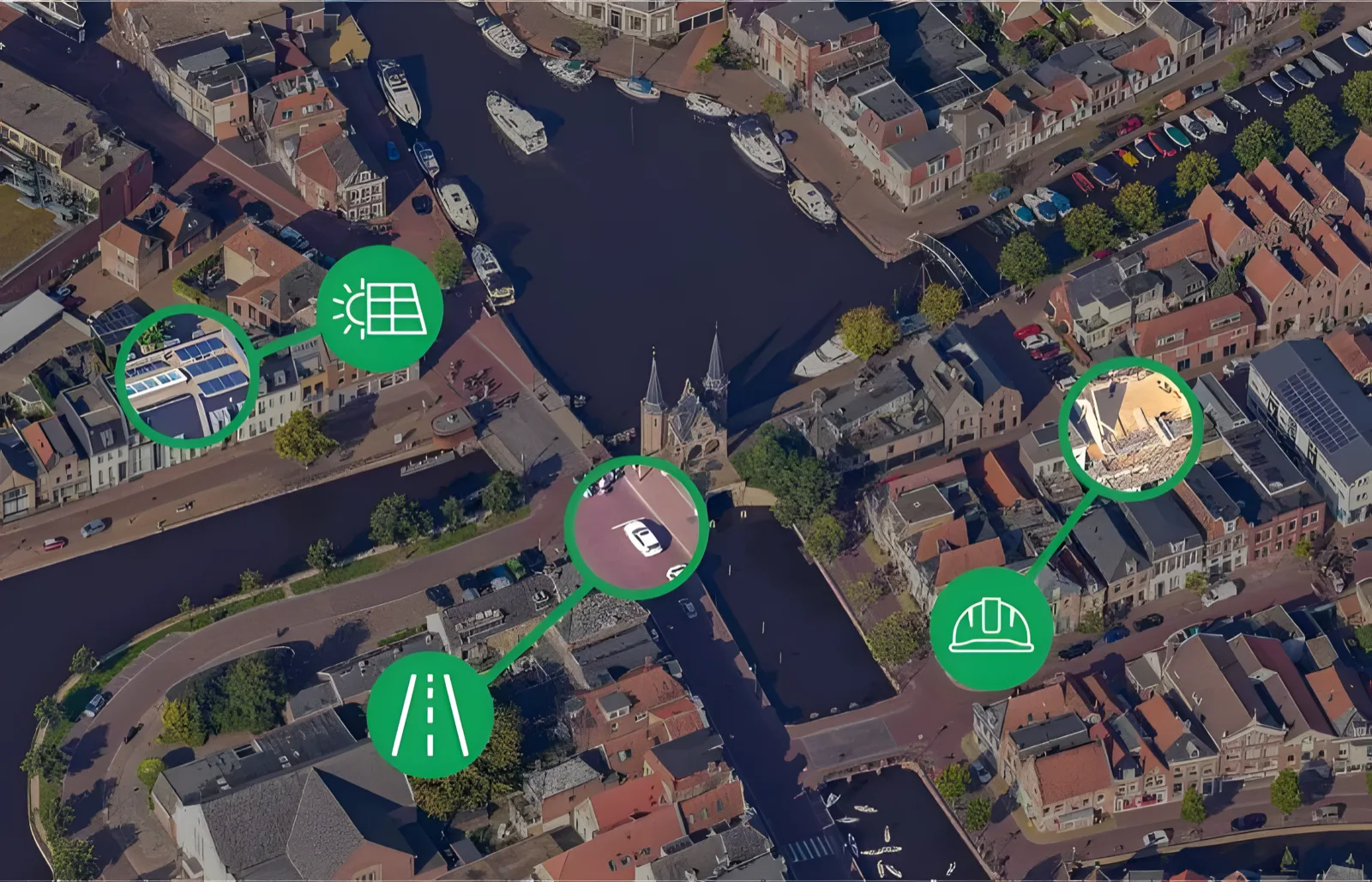 Vision 10 REST API in gebruik — luchtfoto's en oblieke beelden direct gestreamd naar een externe applicatie