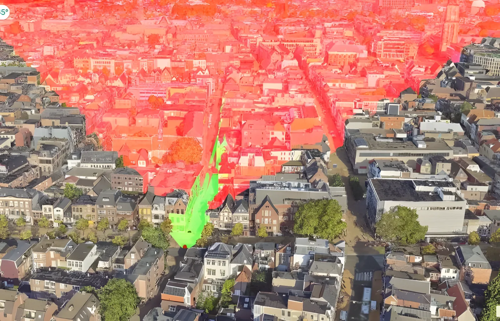 Zichtanalyse vanuit een locatie — geodata-analyse voor vergunning- en planprocedures